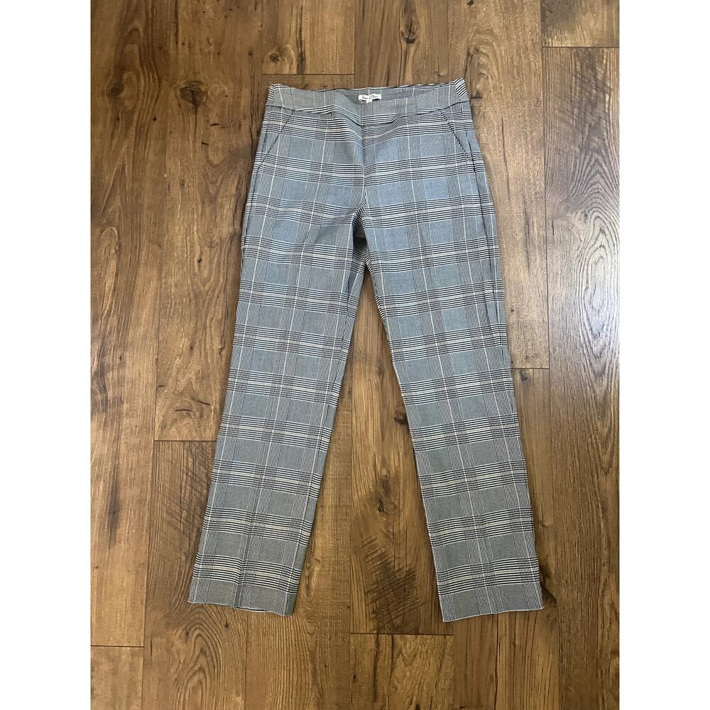 NWT Emma & Olivia Women's Pants Sz 10 Yellow Black Plaid Pull on